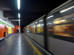 treno, stazione, luci, movimento, metropolitana, banchina, passeggero, vagoni, riga, ferrovia