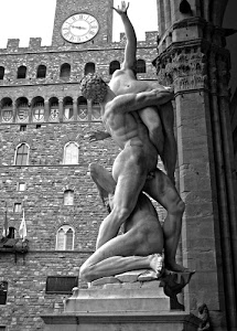 orologio, palazzo, torre, statua, scultura, merli, statue, marmo, finestre, bianconero, firenze, monumento, ratto, bifore, vecchio, sabine, gambe, bandiere, nudo, sculture, mano, stemmi