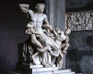marmo, statua, scultura, statue, barba, museo, bassorilievo, scalini, serpente, nudi, gruppo, piedi, gambe, arte, bianco, piedistallo