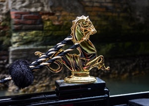 cavallo, oro, corda, vetro, gondola, muro, nero, venezia, nodo
