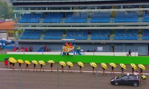 ombrelli, giallo, auto, automobile, stadio, tribune, tribuna, ragazze, blu, fila, sfilata, parata