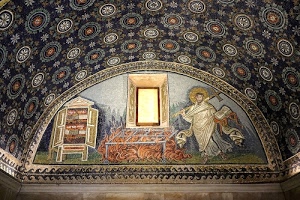 arco, croce, mosaico, santo, affresco, finestra, volta, aureola, soffitto, graticola, cerchi, lunetta, mosaici, ferrara, decorazioni, blu, fuoco