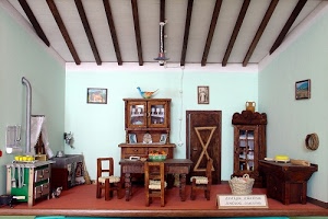 sedie, tavolo, credenza, quadri, stufa, mobili, stanza, cucina, miniatura, porta, cesto, modellismo, giocattoli, legno