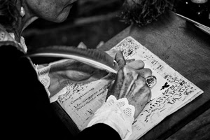 penna, bianconero, anello, scrittura, piuma, mano, mani, scrivere, pizzi