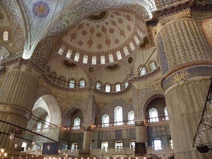 colonne, finestre, archi, cupola, moschea, chiesa, cupole, vetrate, capitelli, decorazioni, interno, mosaici