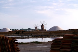 mulini, sale, saline, acqua, pale, nuvole, cielo, salina, cumuli, bianco, alberi, stagno, mucchi, mare, due