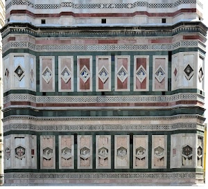 marmo, rettangoli, rombi, esagoni, geometrie, geometria, campanile, firenze, bianco, architettura, verde, arte, colori, stemmi, rosa