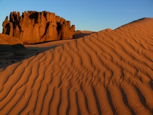 deserto, sabbia, onde, cielo, dune, roccia, montagna, azzurro, rosso, duna, linee