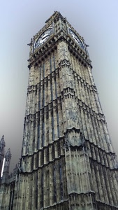 torre, orologio, londra, grigio, nebbia, orologi, inghilterra, lancette, campanile