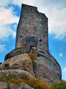 torre, nuvole, cielo, pietra, rocce, massi, rudere, azzurro, roccia, masso