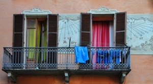 balcone, finestre, meridiana, panni, tende, meridiane, ringhiera, porte, persiane, due