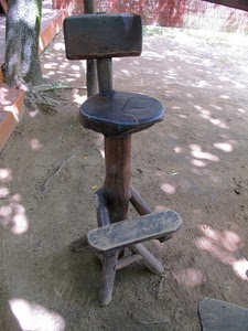 legno, sedia, sabbia, sgabello, sedile, radici, schienale