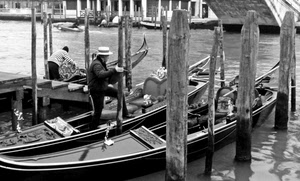gondole, acqua, bianconero, venezia, pali, canale, cappello, gondoliere, gondolieri, ponte, bricole, sedili