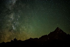 stelle, notte, cielo, montagna, montagne, controluce, notturno