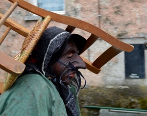 maschera, sedia, cappello, naso, paglia, legno, uomo, verde, sedie