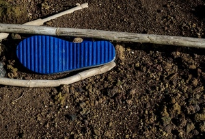 terra, suola, blu, scarpa, ciabatta, bastoni, marrone, canne, canna, bambù