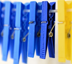 mollette, filo, giallo, blu, plastica, sfocato, molle, azzurro, molla, spirali, colori, macro