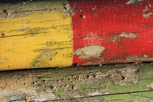 rosso, legno, giallo, verde, colori, tronco, bicolore