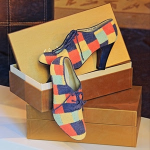 scarpe, scatole, colori, multicolore, stringhe, tacco, donna, vetrina, cartone, due, tacchi