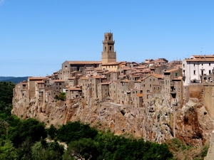 case, borgo, torre, alberi, cielo, campanile, rupe, paese, verde, città