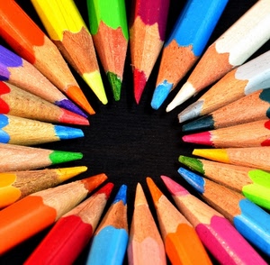 colori, punte, matite, pastelli, verde, cerchio, giallo, rosso, viola, nero, bianco, legno, punta, colorate, arancione, azzurro, rosa, multicolore