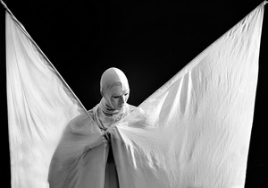 bianco, nero, maschera, tela, cuffia, bandiere, mimo, costume, ritratto