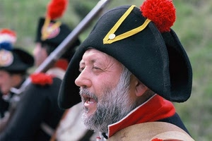 barba, cappello, rosso, uomo, nero, uniforme, soldato, divisa, viso, naso, giallo, pompon, ritratto