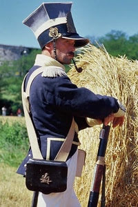 soldato, pipa, cappello, fucile, fieno, divisa, paglia