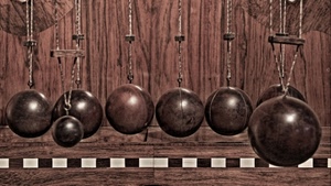 sfere, marrone, appese, nero, palle, bianco, corde, legno, bocce, otto, ganci, fili, metallo, cavi