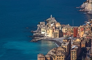mare, case, scogli, borgo, panorama, acqua, spiaggia, paese, palazzi, faro, scogliera