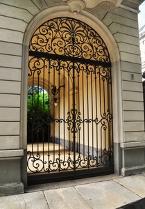 cancello, ferro, arco, ingresso, palazzo, portone, atrio