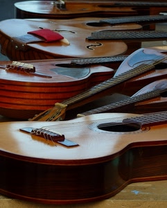 corde, chitarre, strumenti, legno, musica, marrone, casse, musicali, manici, rosso