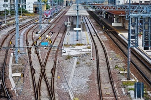binari, stazione, treno, ferrovia, pali, scambi, pensiline, treni, fili, pensilina, ferro