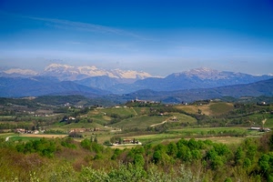 montagne, verde, panorama, alberi, paesaggio, neve, montagna, colline, cielo