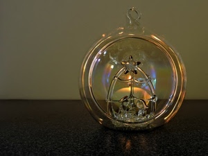 presepe, stella, vetro, natale, sfera, palla, riflesso, cerchio, trasparente, riflessi
