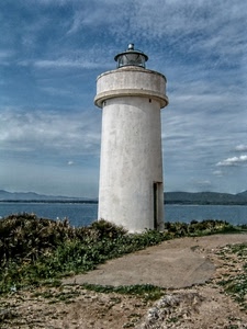 mare, faro, nuvole, cielo, bianco, strada, porta, lanterna