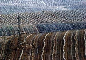 traliccio, agricoltura, campi, colline, linee, palo, onde, paesaggio, coltivazione, elettricità, curve, campo, righe, file, coltivazioni, fili