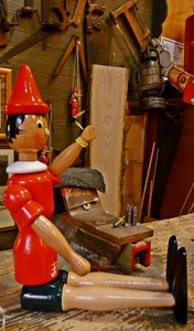 pinocchio, legno, burattino, rosso, giocattolo, cappello, morsa