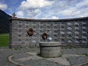 cimitero, croce, corone, sacrario, ossario, tombe, croci, nuvole, stella, pozzo, monumento, cielo