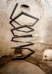 spirale, mattoni, cupola, ferro, archi, cunicoli, cunicolo, geometrie, arte, scultura, pietre, foro, linee