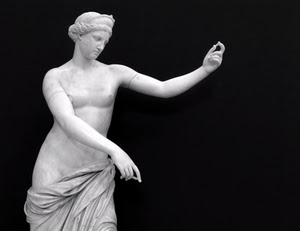 statua, donna, mani, marmo, braccia, bianco, nero, bianconero, una, scultura