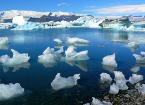 ghiaccio, acqua, bianco, nuvole, cielo, mare, azzurro, iceberg, montagne, riflesso, riflessi, blu, scioglimento, inverno, neve, lago, freddo, blocchi