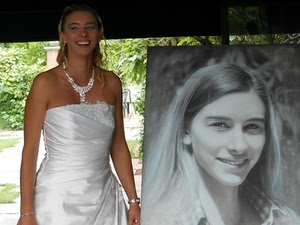 sposa, bianco, sorriso, ritratto, donna, foto, verde, abito, collana, ragazza, capelli, fotografia, viso, collier, orologio, vestito, volto