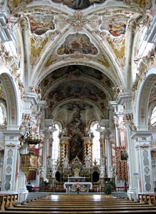 altare, chiesa, navata, archi, dipinti, banchi, panchine, colonne, pulpito, volte, barocco, interno