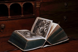 libro, pagine, aperto, illustrazioni, cassetti, immagini, legno, marrone, disegni, antico