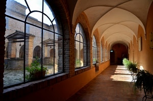 archi, pozzi, finestre, portico, piante, pozzo, cortile, vetri, chiostro
