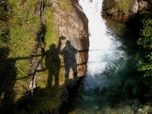 verde, acqua, cascata, erba, ombre, ombra, roccia, torrente, bianco, rocce, piante, salutare