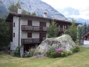 fiori, montagna, alberi, casa, finestre, masso, balconi, comignoli, prato, roccia, piante, verde, baita, montagne, pietra, erba, neve, porte, case