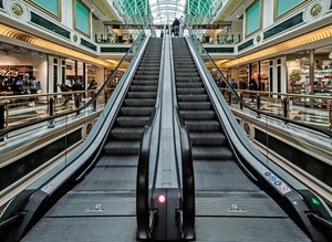scale, negozi, scala, vetrine, mobile, centro, due, mobili, gradini, stazione, galleria, prospettiva