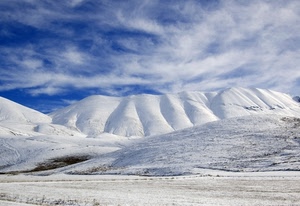 neve, nuvole, bianco, montagne, cielo, montagna, inverno, azzurro, panorama, paesaggio